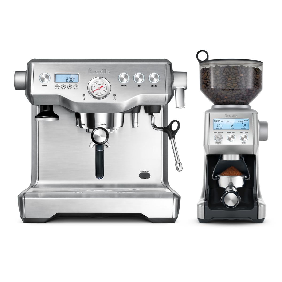 Breville Dynamic Duo Machine and Grinder Package